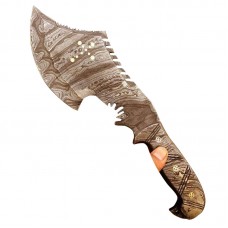 Damascus handmade Tracker knife with free leather sheath 